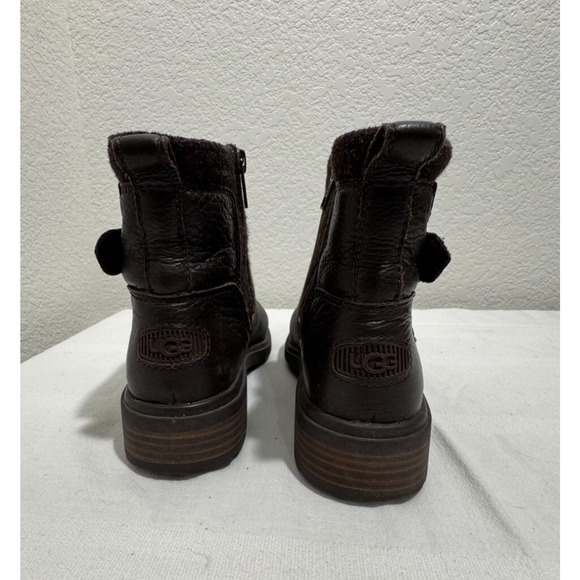 UGG Women's Size 7 Ankle Boots Booties Leather 1120775 Brown - Picture 9 of 10